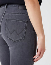 Wrangler High Rise Skinny Damskie Spodnie Jeansowe Soft Smoke W27HZJ29U 112144779